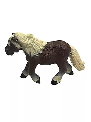 Safari Ltd Mini Figures SHETLAND PONY Horse Brown Figure 1.25  Tall • $2.99