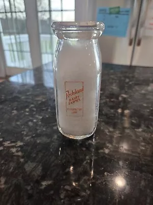 Rockland Dairy Farms Half Pint Milk Bottle Kensongton Conn Ct • $14.50