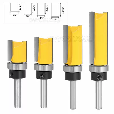 £8.38 • Buy 1/4'' 6mm Shank Template Flush Trim Pattern Router Bit Woodwork Milling Cutter