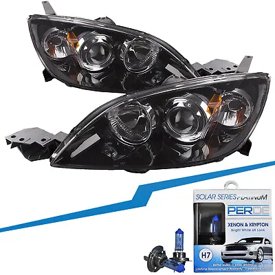 Black Halogen Headlight Set Fits 04-2009 Mazda 3 Hatchback MPS Mazdaspeed Gen 1 • $204.99