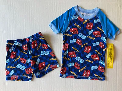 NWT Disney Store 5 5T Cars Number 95 Lightning McQueen Short PJ Pal Pajama Set • $24.95