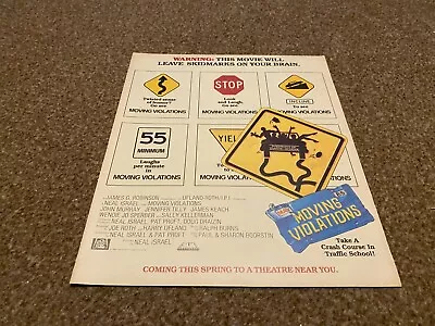 Rsbk11 Advert 12x10 Moving Violations Movie Advert • $13.67