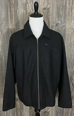 Old Navy Men's Jacket Wool Blend Zip Front Dark Gray Size Large • $30