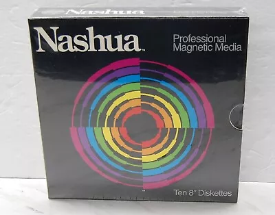 Rare Pkg Of 10 NASHUA  8  Floppy Disks NEW IN BOX • $149.99