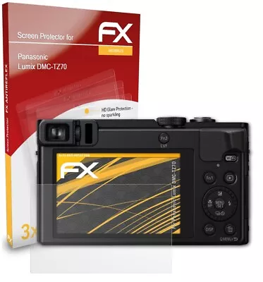 AtFoliX 3x Screen Protection Film For Panasonic Lumix DMC-TZ70 Matt&shockproof • £11.39