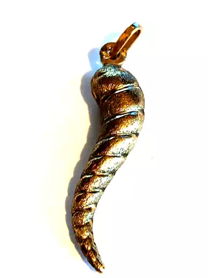 £119.99 • Buy Horn Of Plenty Charm Fob Pendant Fertility Symbolism 9ct Carat Gold Jewellery