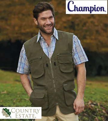 Mens Champion Casual Smart Fishing Hunting Dale Lightweight Bodywarmer Waistcoat • £19.99