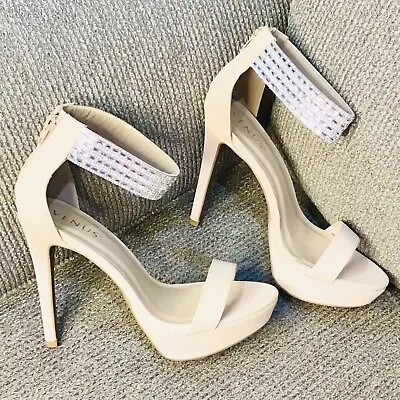 Ankle Straps STILETTOS HIGH HEELS W RHINESTONES 9 Women Shoes Sexy • $29.99