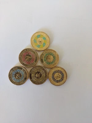 $19.95 • Buy 🔥🔥 2020 Tokyo Olympic + Paralympics Coloured $2 Dollar 6 Coins Set - Circ     