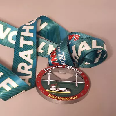 Savannah Rock And Roll Half Marathon Medal 11.5.16 Running Race Award Metal • $13.29