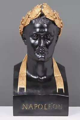 Napoleon As Caesar Bust Sculpture In Black & Gilt - (64 Cm / 25 Inch) • £1556.82