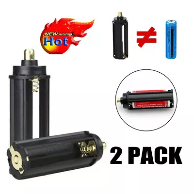 2x Black Cylindrical 3 AAA Battery Holder Plastic Case Box For Flashlight Torch • $5.99