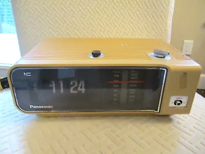 Vintage Panasonic RC-6003 Flip Clock AM/FM Radio Beige Radio Working Clock Not • $88.20