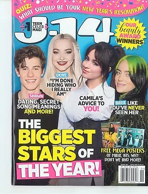 NEW J-14 Magazine January 2021 Teen Celebrity FREE Posters STARS OF THE YEAR • $11.11