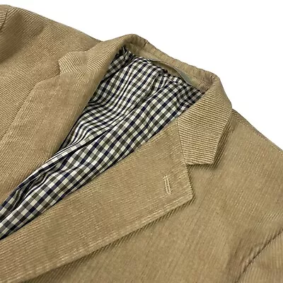 Nordstrom Men's Corduroy 2-Button Elbow Patches Blazer/Jacket Khaki/Tan • 36S • $55.99