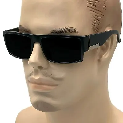 OG Cholo Super Dark Lens Black Sunglasses Gangster Large Square LOC Style Square • $10.99
