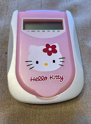 Sanrio Hello Kitty Mini Folding Case Calculator 8 Digit With Auto Clock Pink • $6.50