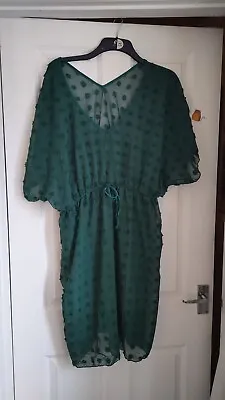 £4.20 • Buy Shein 4xl See Through Green Cover Up Dress Size 22 24
