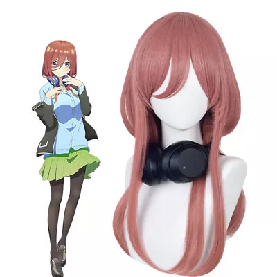 The Quintessential Quintuplets Miku Nakano Cosplay Wig 58cm Synthetic Hair • $25.99