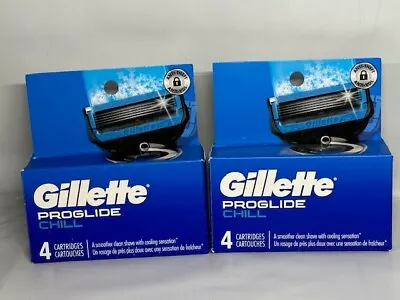 Gillette Proglide Chill  8 Pack Refill Cartridges  8 Months Supply!      #6154X2 • $21.99