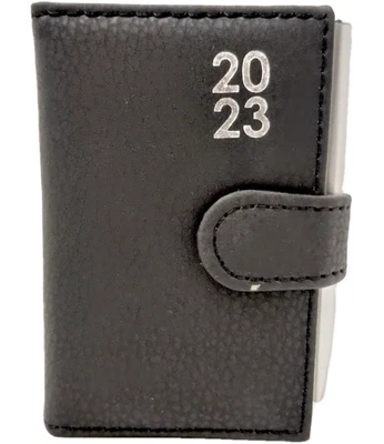 £3.95 • Buy 2023 Page A Day A7 Diary Soft Leather Feel Pocket Size Journal With Pen - GREY