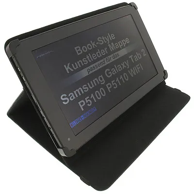 Case Bag For Samsung Galaxy Tab 2 10.1 Book Style Tablet Protective Stand Black • £24.66