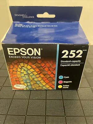 Epson 252 Ink Set T252120-BCS Standard Capacity Exp June 2026 New Sealed Box NIB • $23