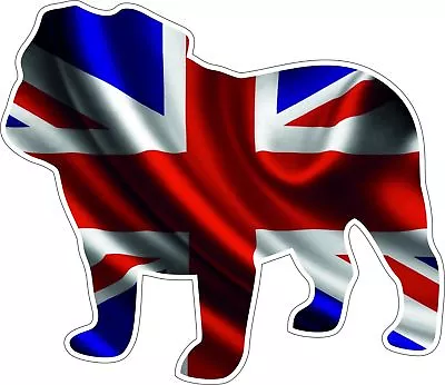 British Bulldog Union Jack Vinyl Decal Caravan Camper Race Car MotorHome Sticker • £2.99