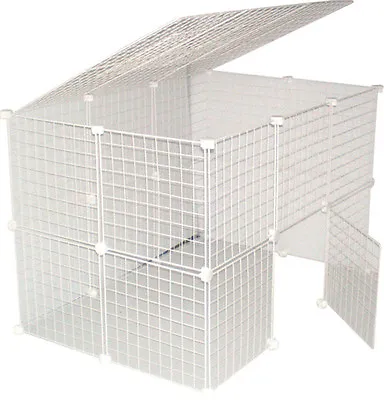 White Rabbit Bunny Large Indoor Run Play Pen Cage Metal Grid Cube New Uk • £49.95