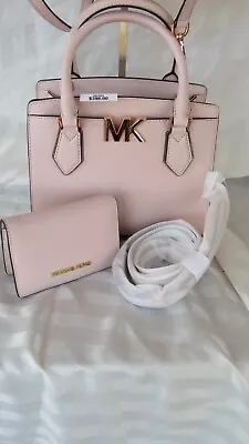 MICHAEL KORS Messenger SATCHEL PINK/ROSE GOLD Options Wallet Bag OR Bag+Wallet  • $284.76