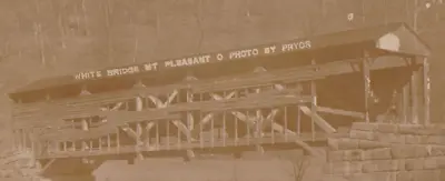 1907 Rp Postcard Mt Pleasant Oh Ohio Covered White Bridge • $14.99
