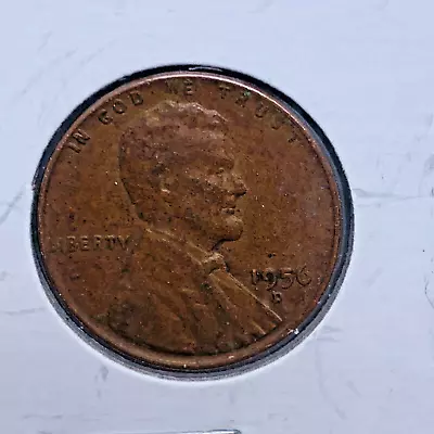 1956 D Lincoln Wheat Cent Brown Color Penny Denver Colorado Mint • $2.50