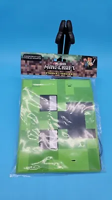 MINECRAFT PAPER MASKS (8) ~ Birthday Party Supplies Favors Creeper Video Game • $5.99