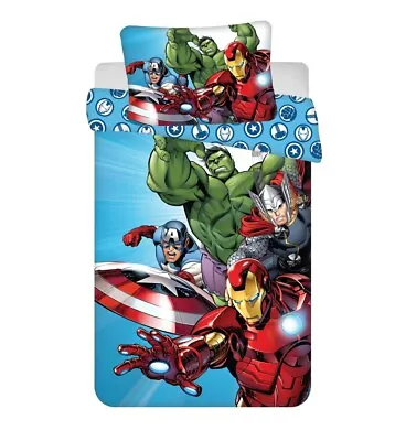 Marvel Avengers Toddler/Baby Size Duvet Cover Set 100 X 135 Cm 100% COTTON Thor • £26.90