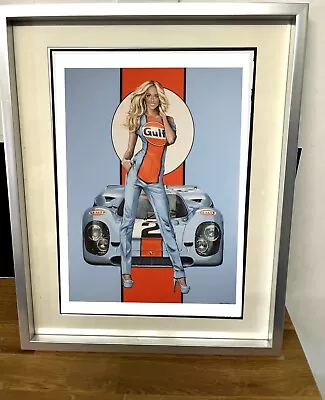 Gulf Racing  & Porsche Vintage A3 Poster. • £8.99