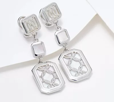 Judith Ripka Sterling Silver Mother Of Peral Gemstone Le Mer Earrings For Women • $180.49