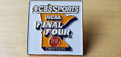 Final Four  1992 CBS Sports Pin Twin Cities Minnesota Pin Duke Michigan Fab 5 Sq • $29.99