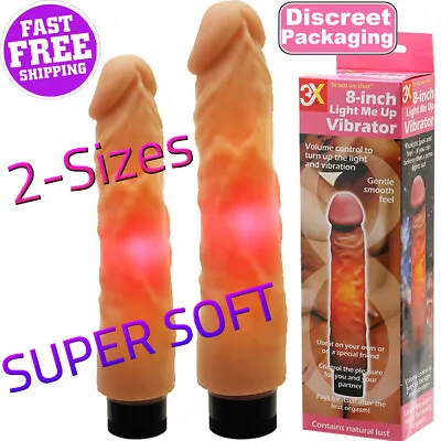 SAX Thick Long Veined Multi-Speed LED G-Spot Vibrator Dildo Clit Adult Sex Toy • $29.99