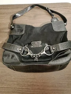 Maxx New York Signature Purse -PG750 Black Leather Handbag Shoulder Bag • $4.99