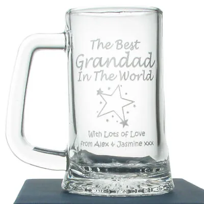 Grandad Birthday Gift Engraved Pint Tankard 50th 60th 70th 80th 90th 100th • £16.99