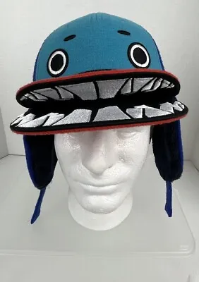 EL STINKO 3D Snapback Felt Monster Cap W Ear Flaps Anime Angular OSFM Rare HTF! • $99.90