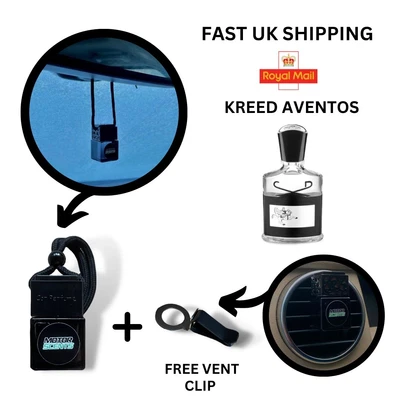 £6.49 • Buy Car Air Freshener Perfume Diffuser Creed Aventus + FREE VENT CLIP FAST P&P