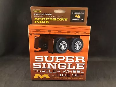 Moebius 1:25 Scale Super Single Trailer Wheel And Tire Set Accessory Pack 1018 • $22.99