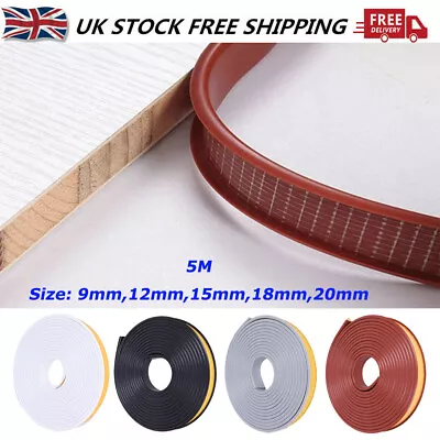 5M Self-adhesive U-shaped Edging Edge Tape Furniture Banding TPE Seal Strips NEW • £9.94