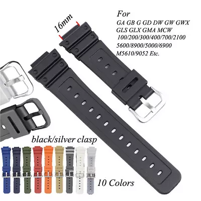 Waterproof Silicone Band For GA-110 300 400 2100 GD100 GW-6900 Sport Resin Strap • $15.21
