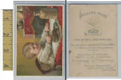 Victorian Card 1890's Mellins Food Boston Baby At Table • $5.99