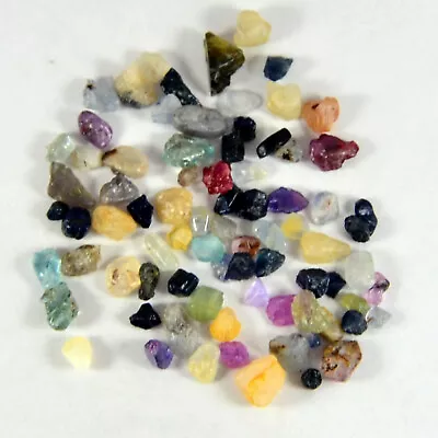  100% Natural Unheated Multi Sapphire Rough Facet Specimen Gemstone  • $7.82