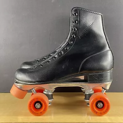 Roller Derby Skates Black Boot With Red Urethane Wheels Sz. 7 Vintage • $39.99