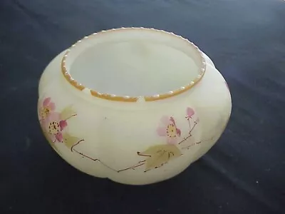 Unmarked Mount Washington Glass Floral Decorated Six Lobed Bowl • $12