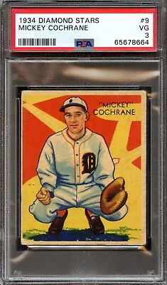 1934 1935 Diamond Stars #9 Mickey Cochrane PSA 3 HOF Boston Red Sox 8664 • $289.95